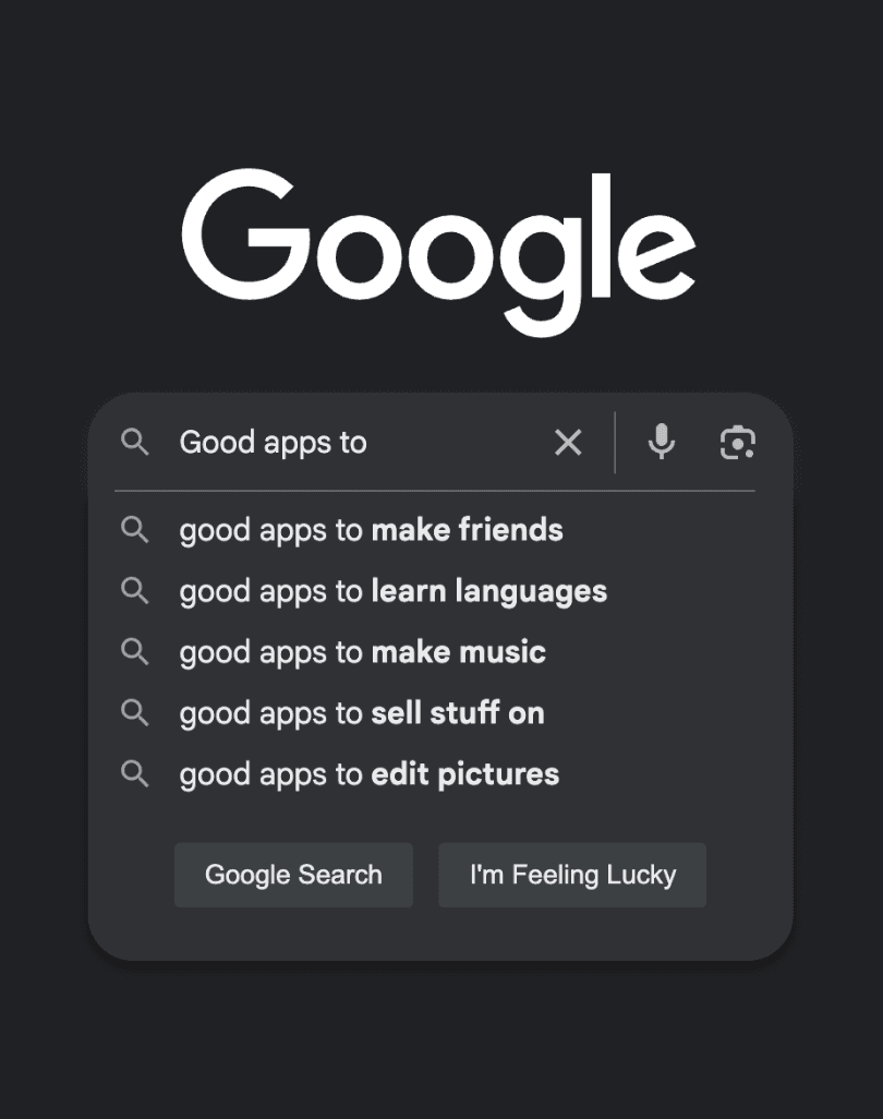 Google Search - Good apps to ...